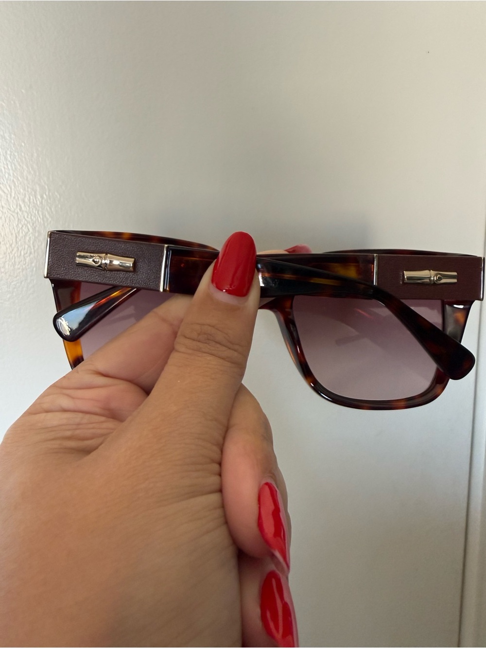 Longchamp Tortoiseshell Cat-Eye Sunglasses - Brown Lenses - Picture 2 of 3